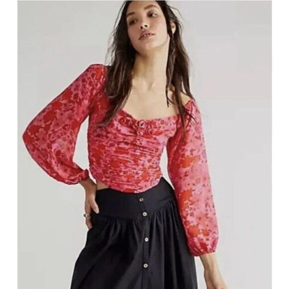 Free People Oh Lala Top Size S - Picture 2 of 8